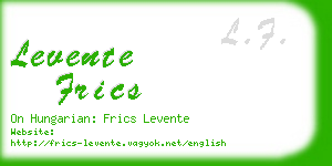 levente frics business card